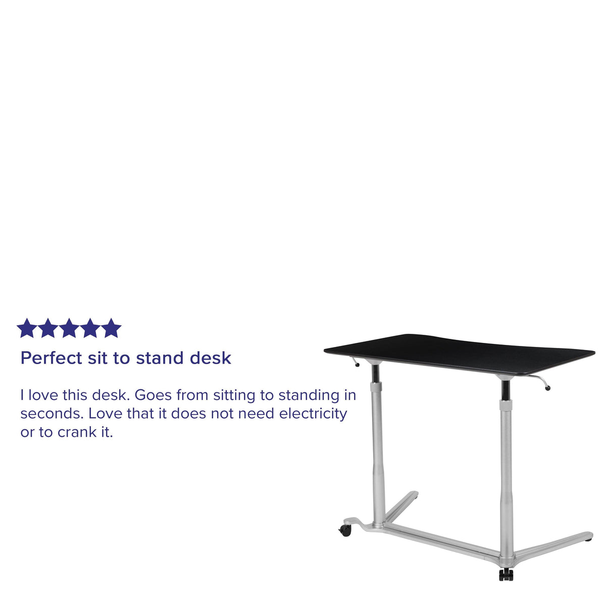Black Sit-Stand Computer Desk G718