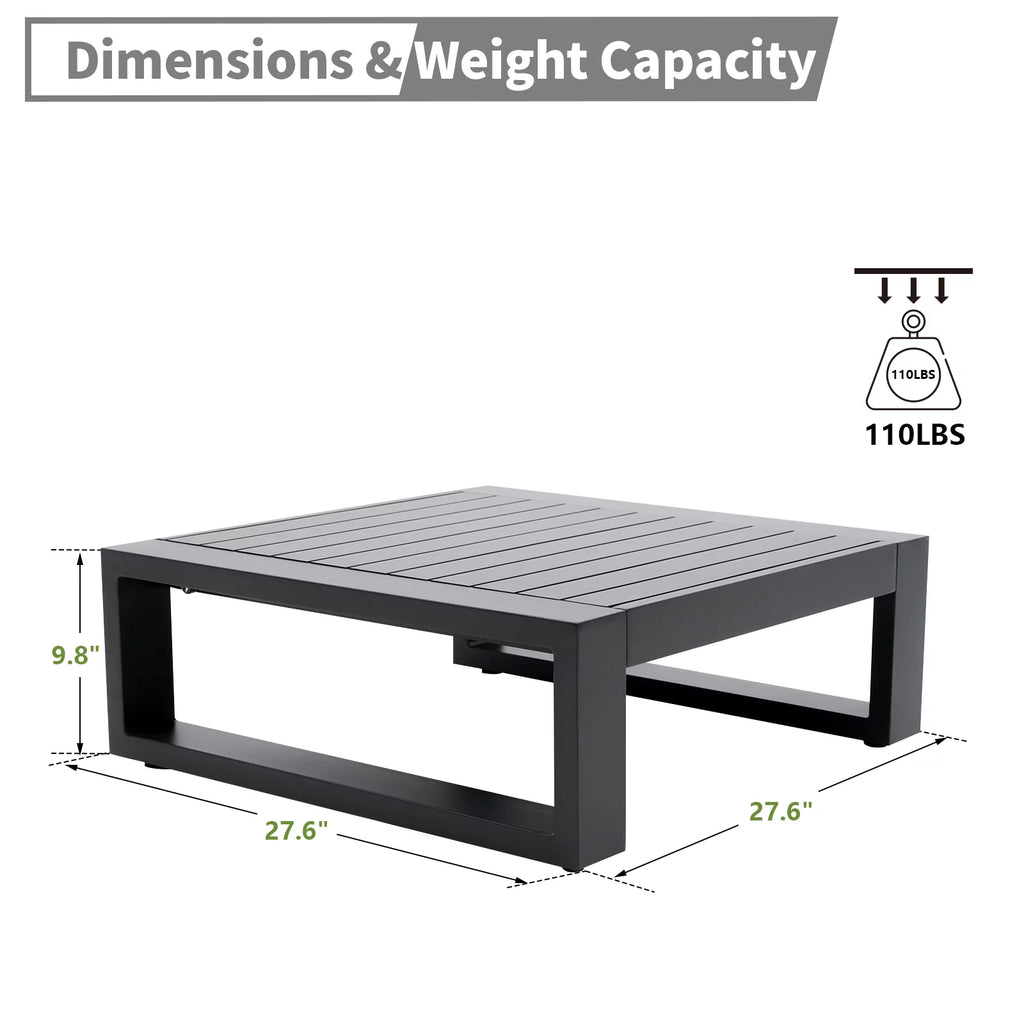 Grey Aluminum Outdoor Side Table N970