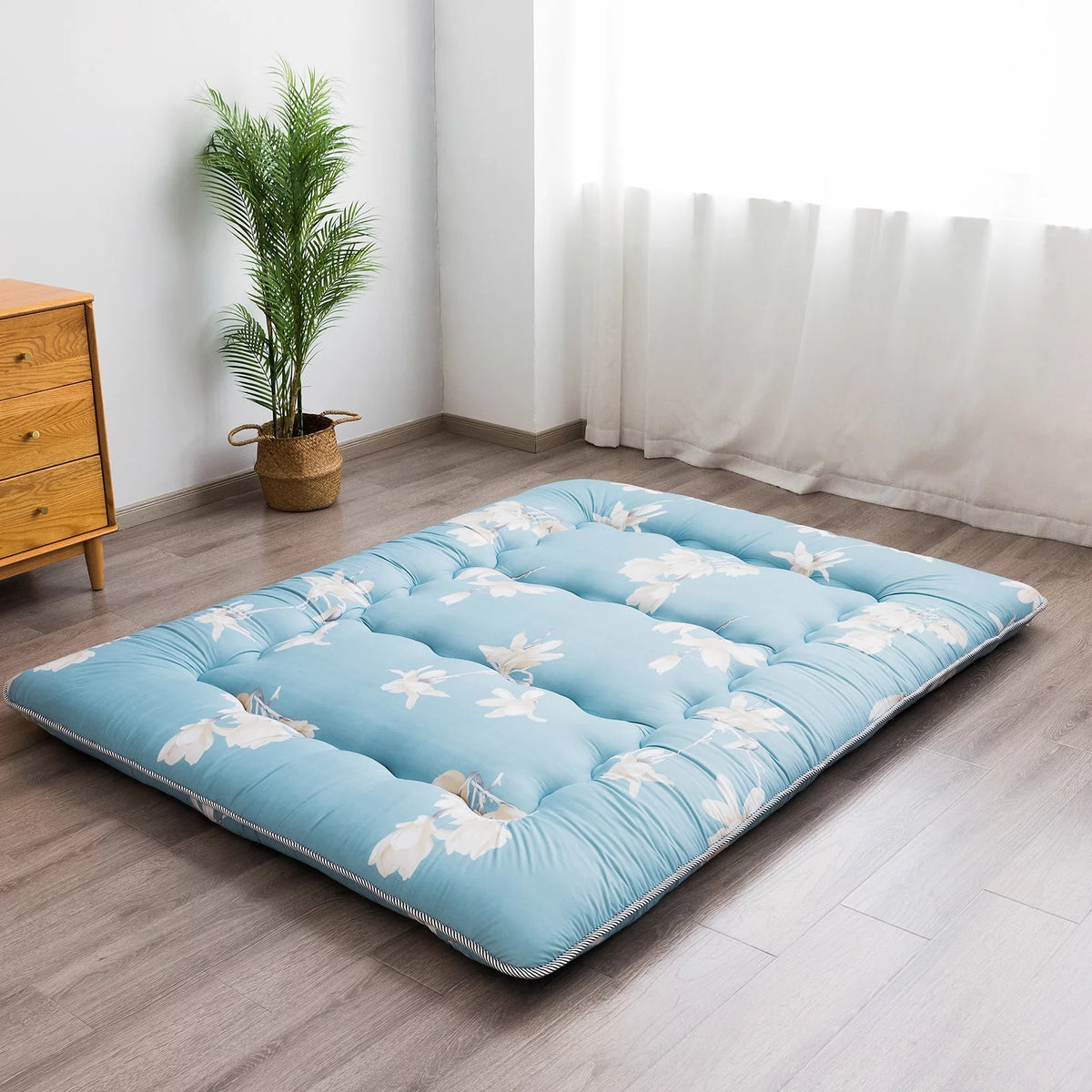 Floral Design Twin Size Japanese Floor Mattress S20482