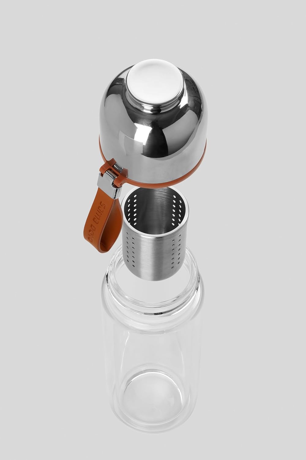 Double Wall Borosilicate Glass Tea Infuser Bottle Y48432