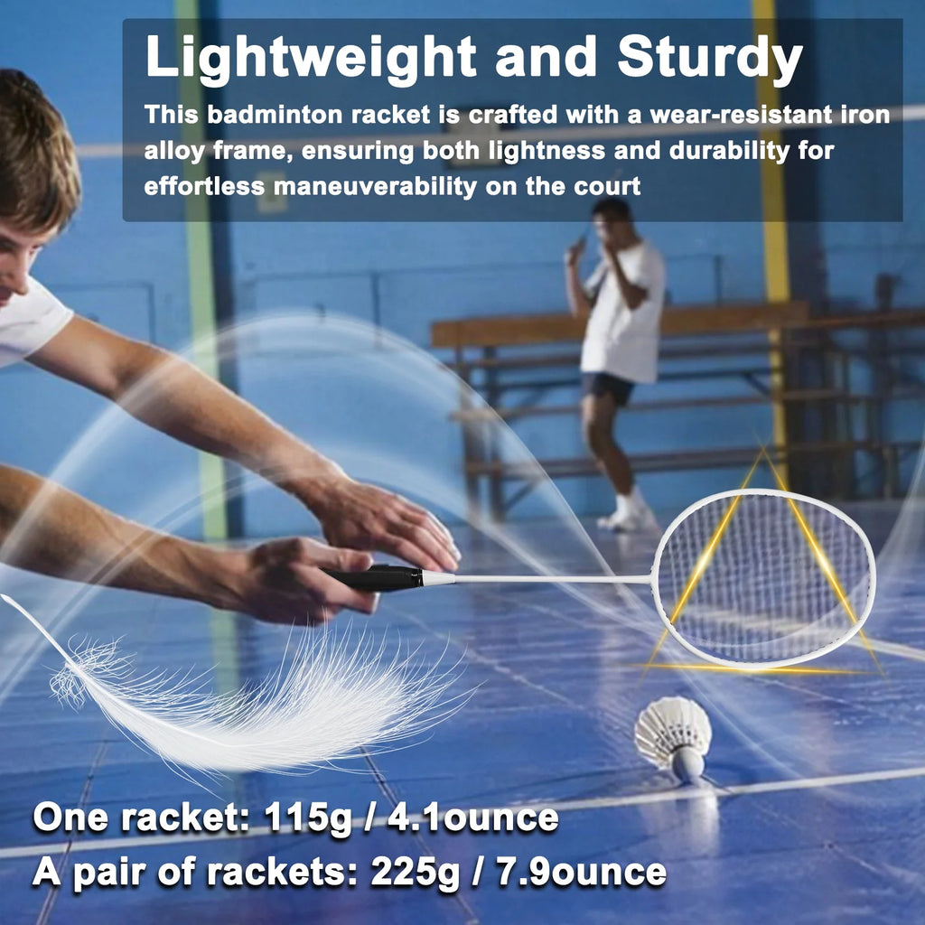 Sports Badminton Racquets Set Lightweight 2 Player Racket Sets Z2375