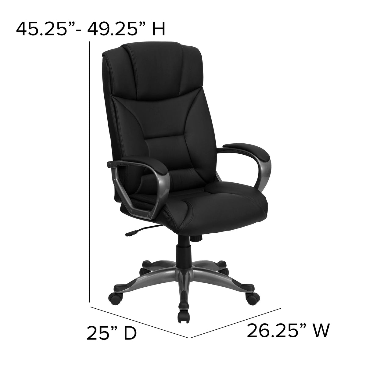 Black LeatherSoft Executive Swivel Office Chair S234164