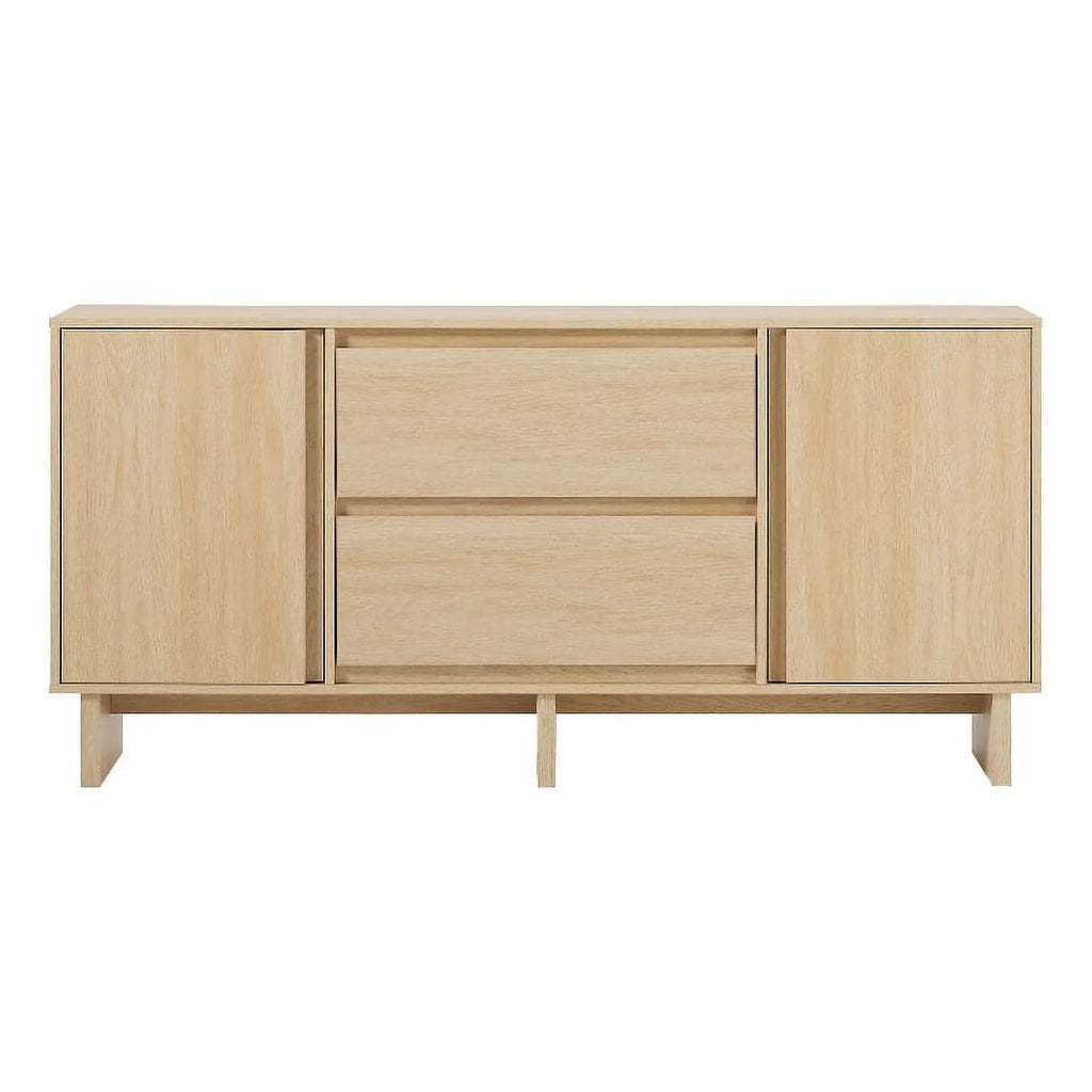 63" Coastal Oak 2-Door 2-Drawer Wood Sideboard T995