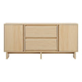 63" Coastal Oak 2-Door 2-Drawer Wood Sideboard T995
