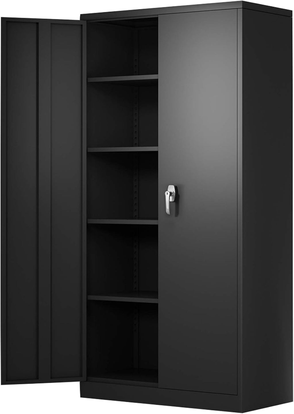 Industrial Metal Storage Cabinet with 2 Doors and 4 Adjustable Shelves B3345