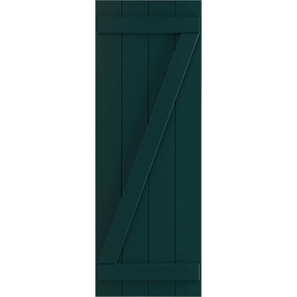 Thermal Green PVC Board and Batten Shutters, Per Pair W959