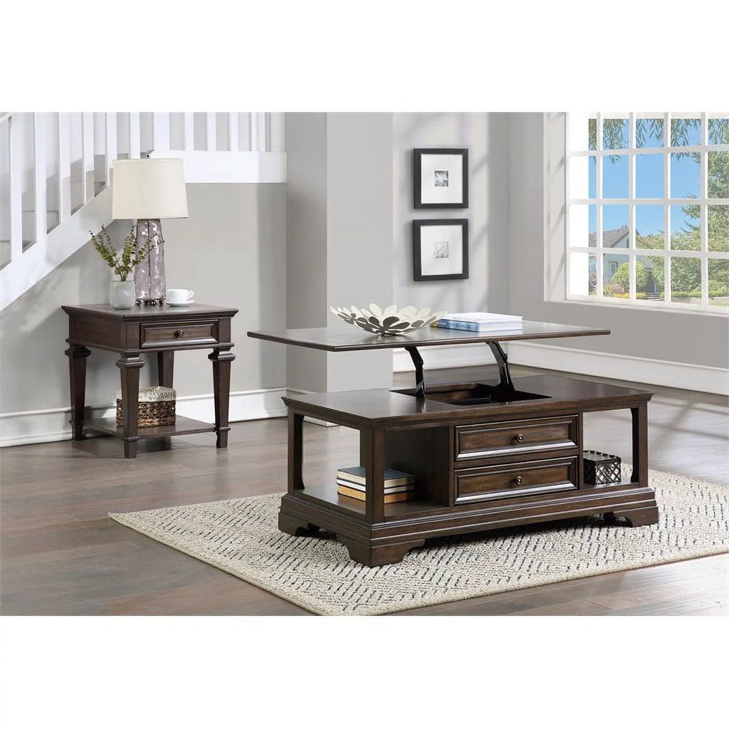 Wooden Lift Top Coffee Table in Espresso H91942