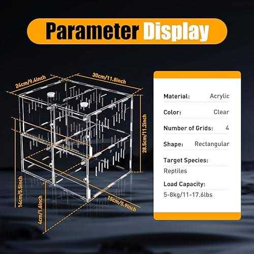 4 Grids Reptile Terrarium Cage L4253