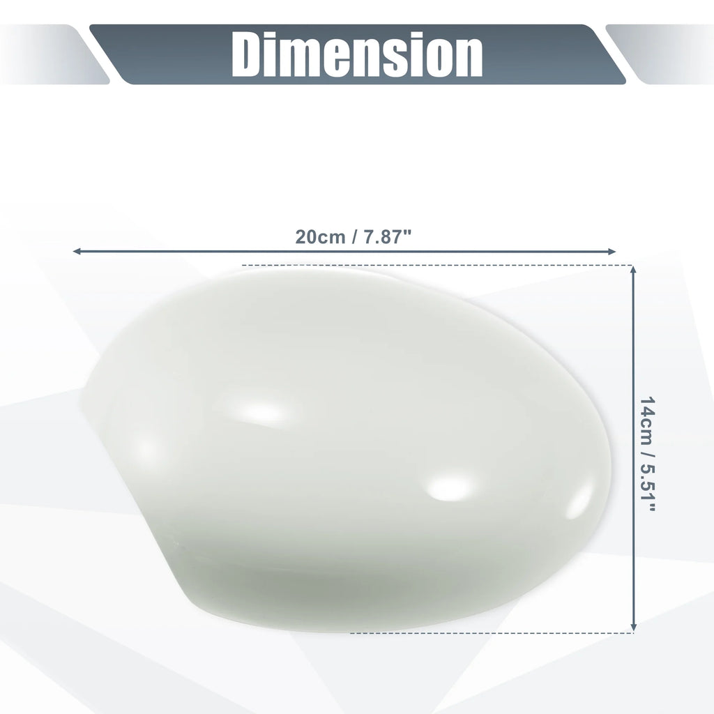 White Left Side Mirror Cover Cap for BMW Mini Clubman R55 Hatchback Cooper R56 T6372