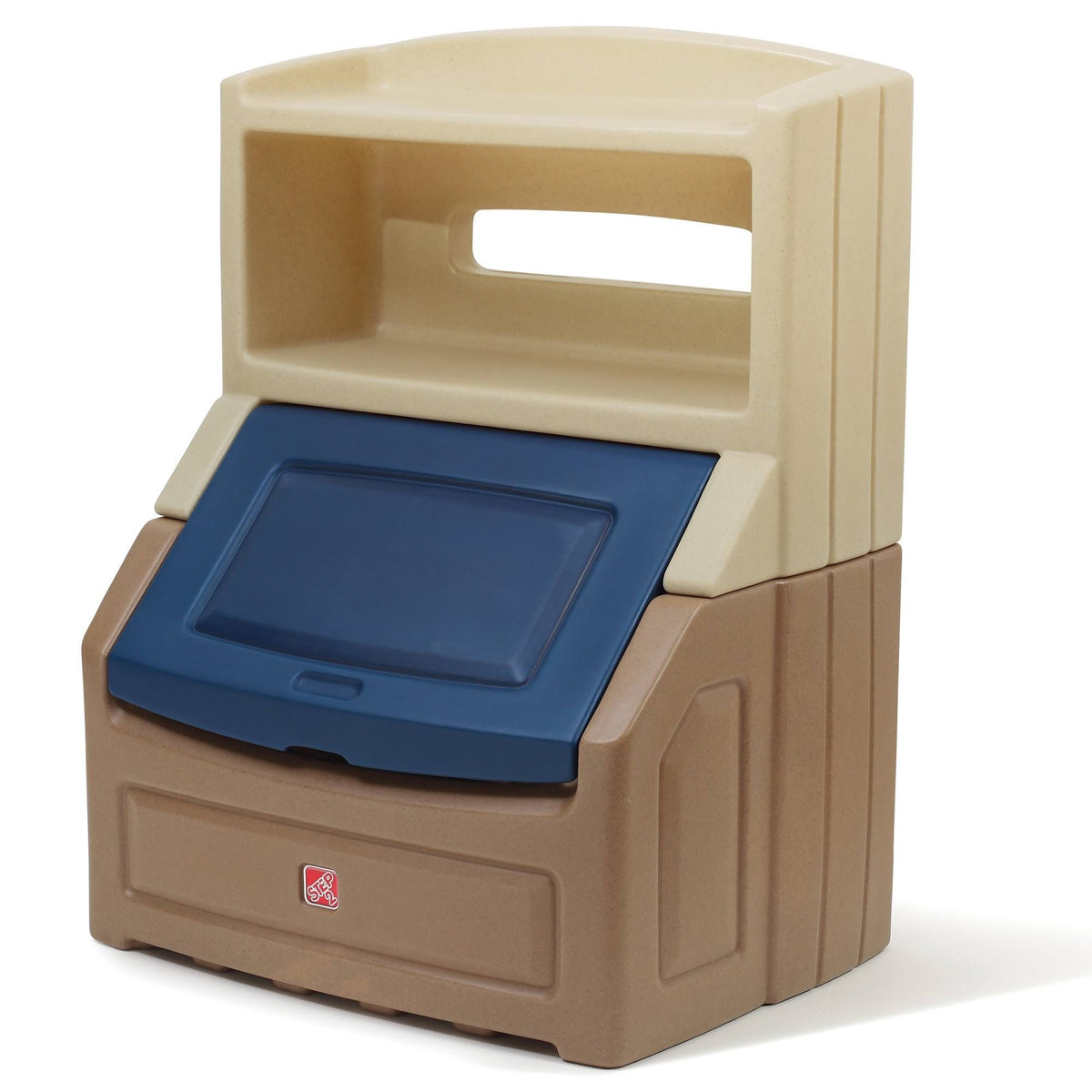 Blue/Tan Bookcase Storage Chest L236631