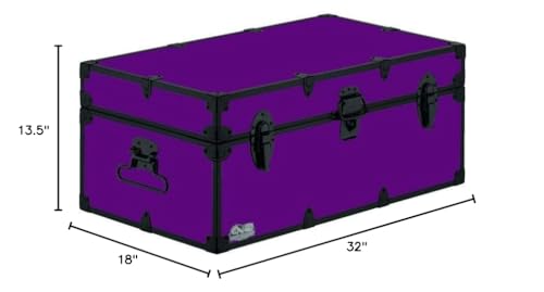 32 x 18 x 13.5 Inches Footlocker Trunk with Black Trim Q5812
