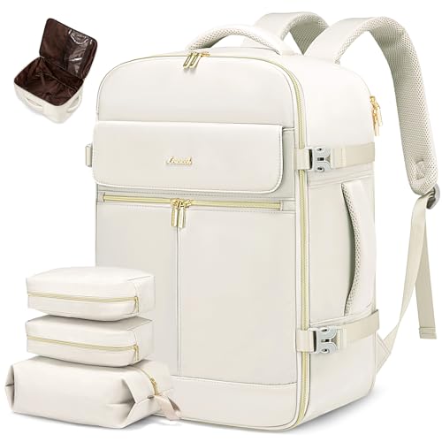 40L Waterproof Travel Backpack with 3 Packing Cubes Z256