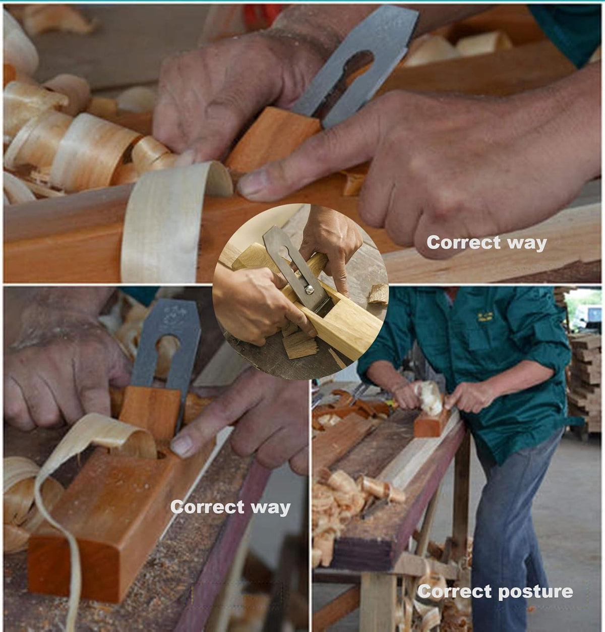 Woodworking Plane Hand Planer Wood Planer Pack of 2 G6484