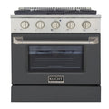 30 Pro-Style Natural Gas Dual Fuel Range with 4 Burners in Gray H638