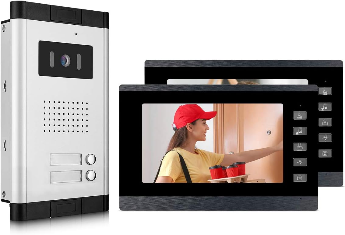 7 Inches Wired Video Door Intercom System with IR Night Vision Camera P969049