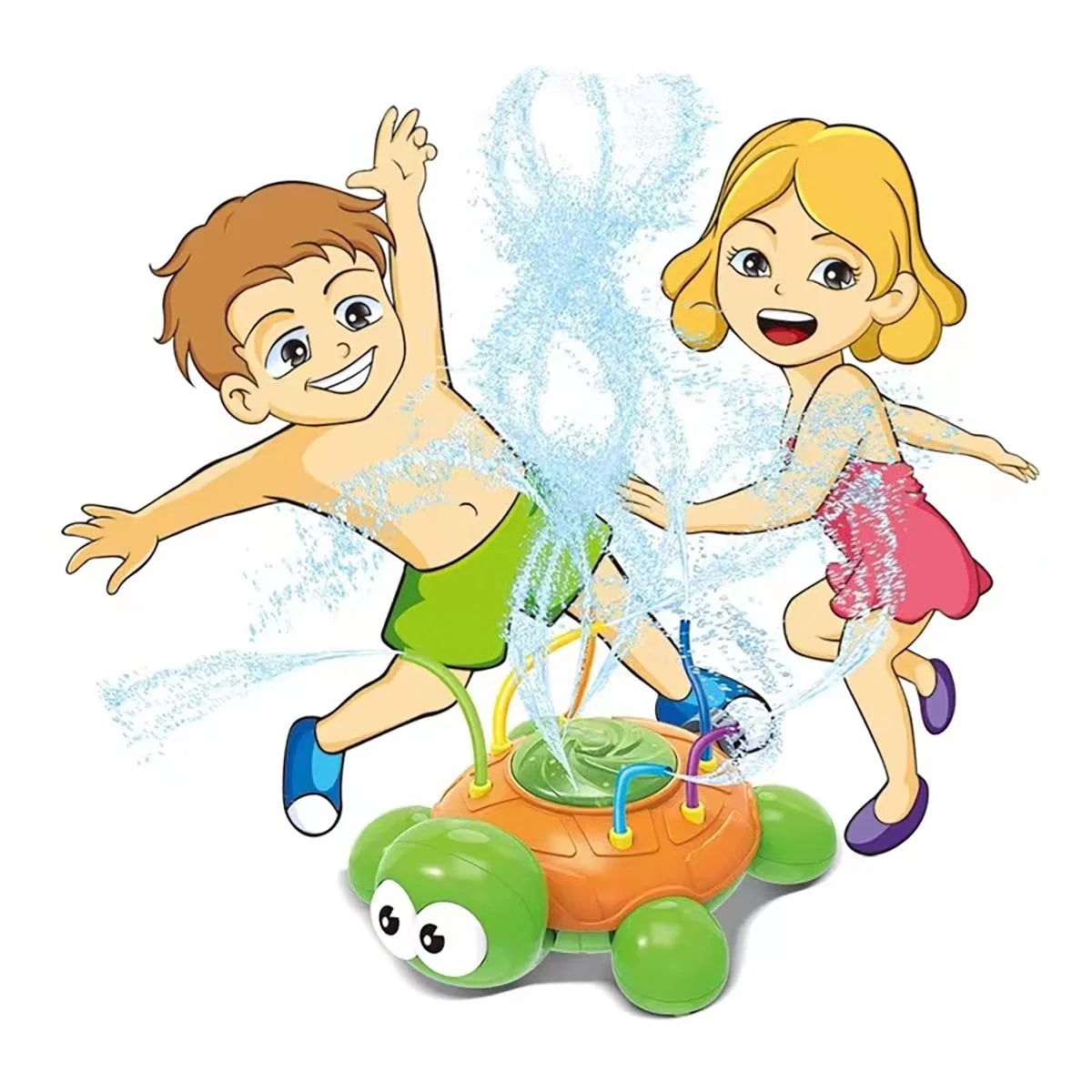 Sprinkler Toy for Kids Water Splash Play Spinning Spray Turtle Outdoor Toy P585030