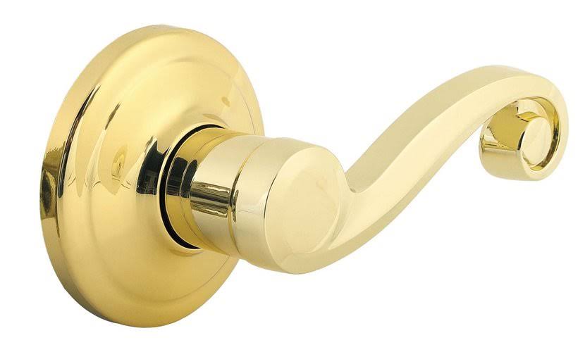 Bright Brass Left Hand Double Cylinder Handleset Trim Q716