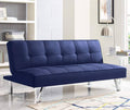Navy Blue Convertible Sofa T538420