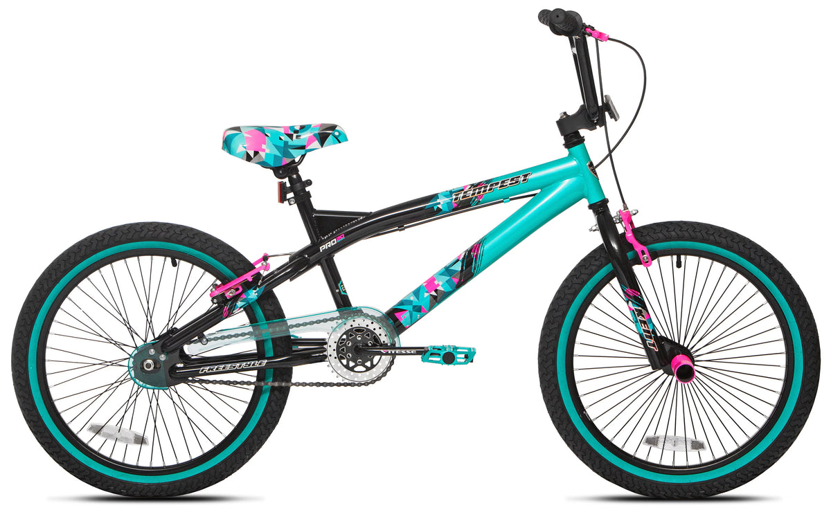 20 Girl's Black Aqua Bicycles U4440
