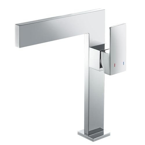 Tall Single Handle 1 Hole Solid Brass Bathroom Sink Faucet W88631