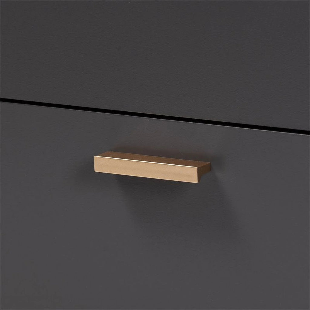 Dark Grey Gold Wood 6-Drawer Dresser S444