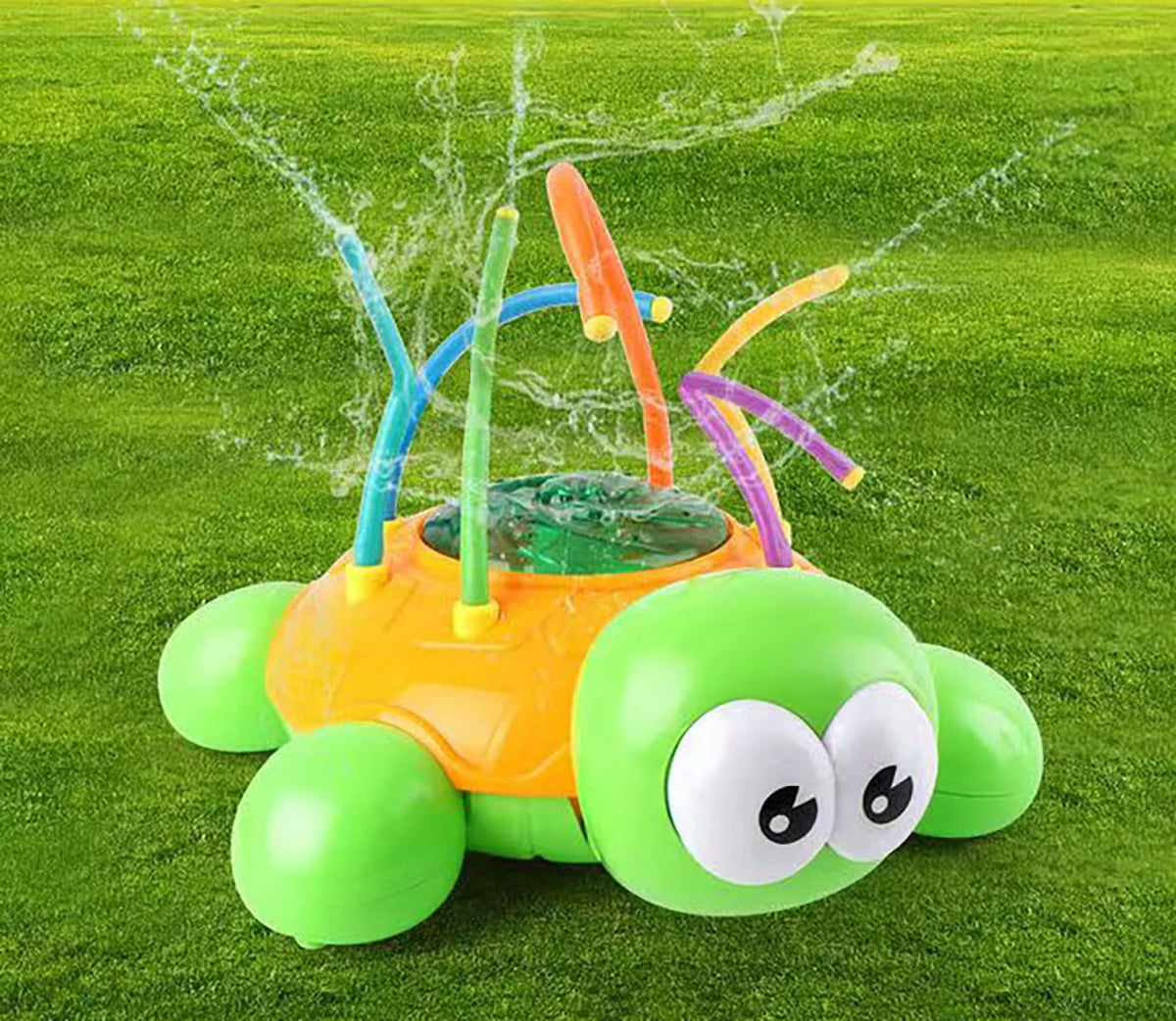 Sprinkler Toy for Kids Water Splash Play Spinning Spray Turtle Outdoor Toy P585030