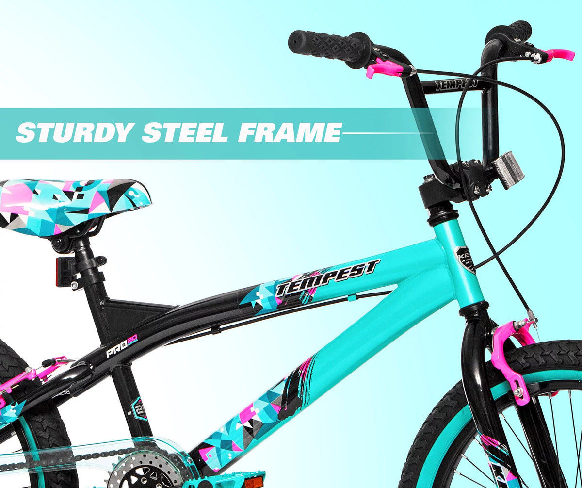 20 Girl's Black Aqua Bicycles U4440