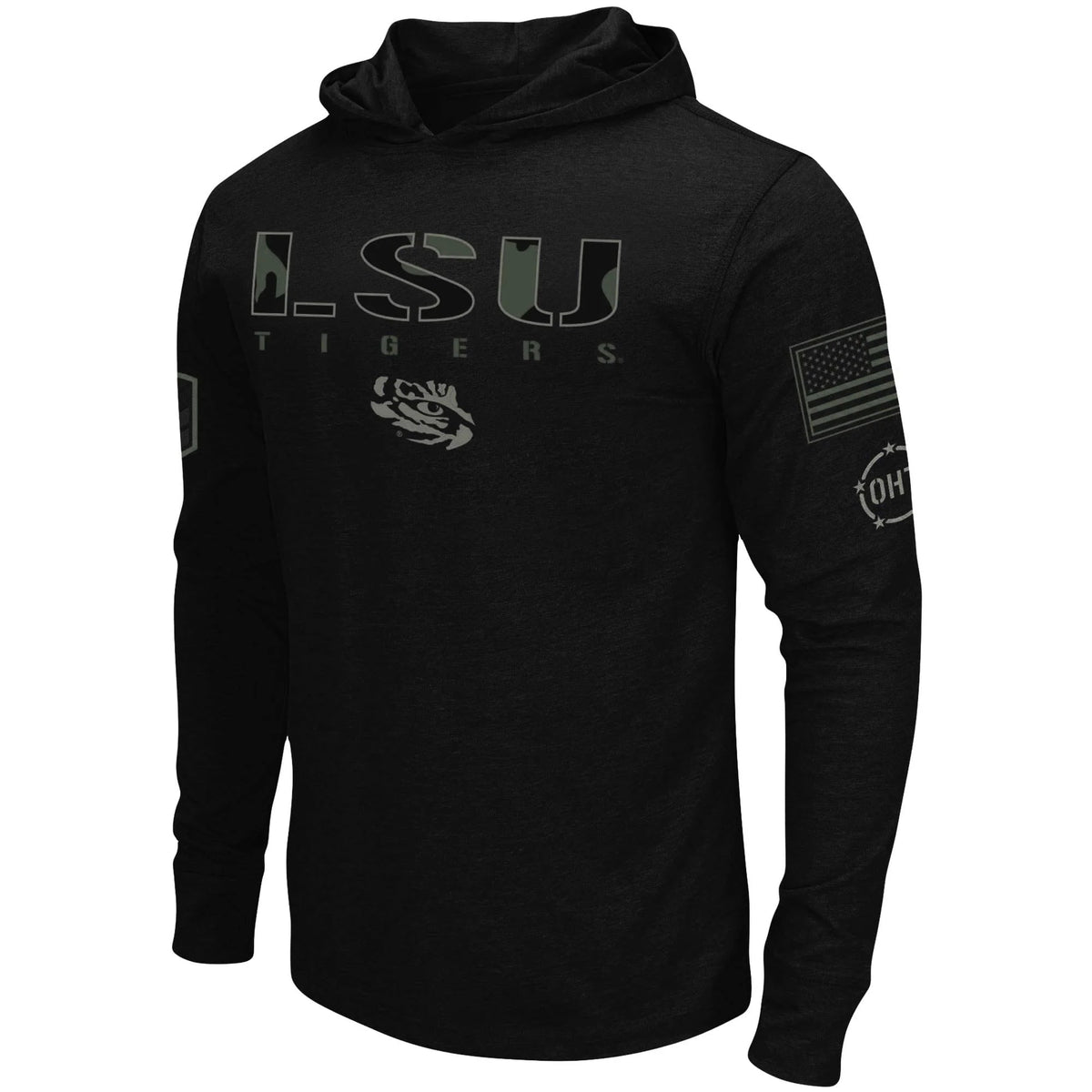 Black LSU Tigers Hoodie Long Sleeve T-Shirt K178