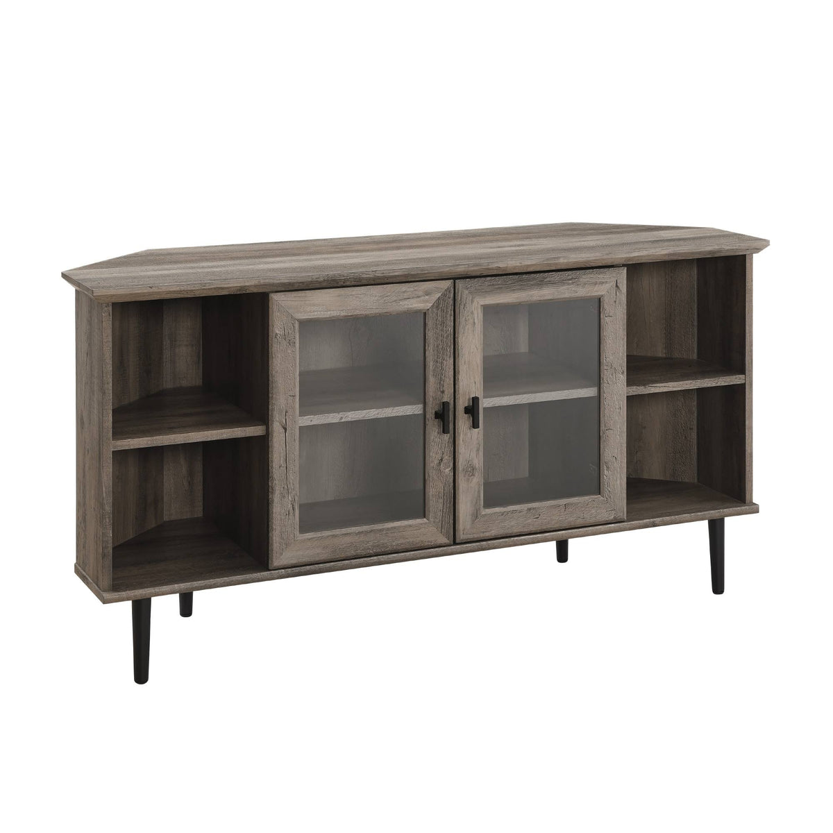 48-Inch Glass Door Corner TV Console J18685