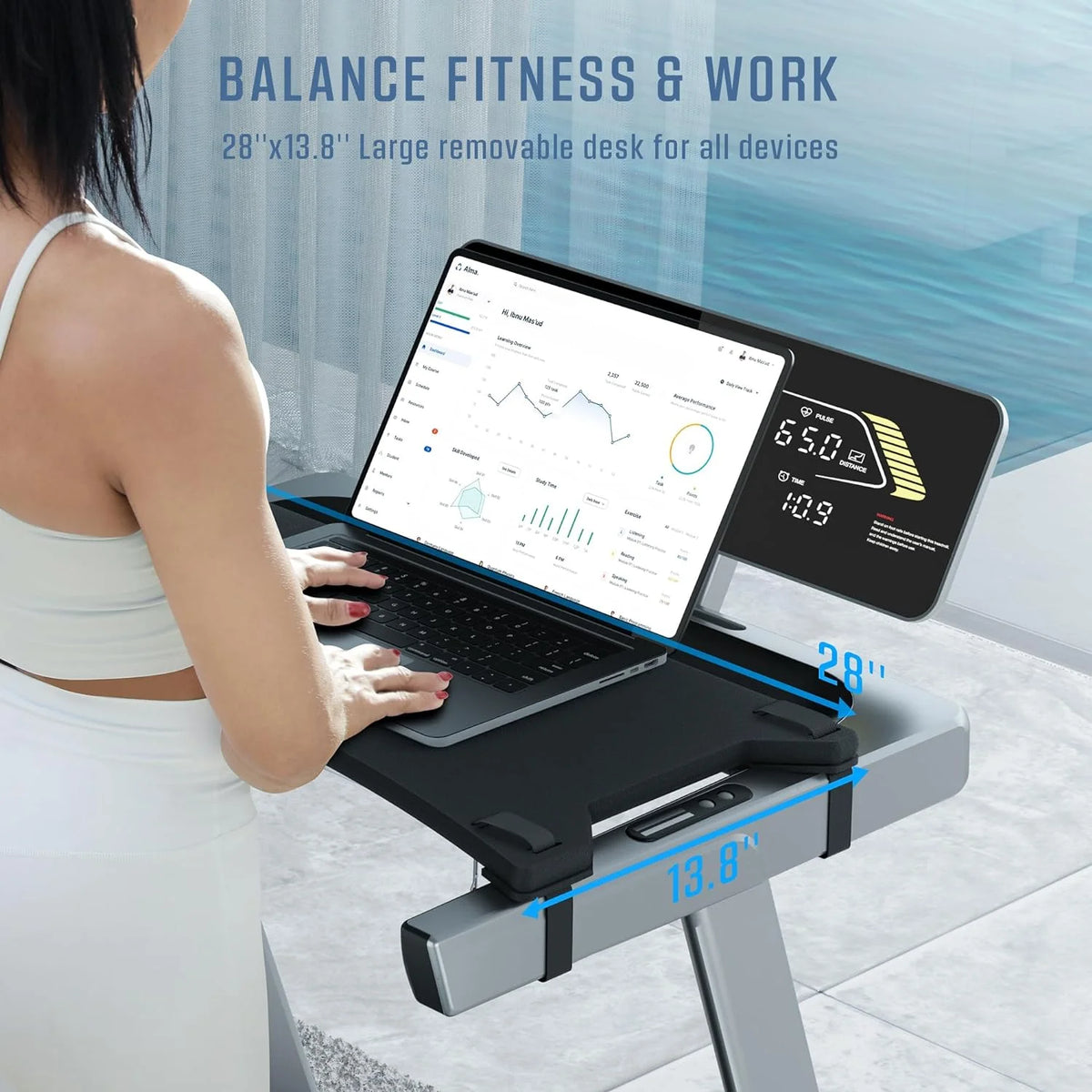 Foldable Electric Treadmill with 2.5 HP and 3-level Incline P748