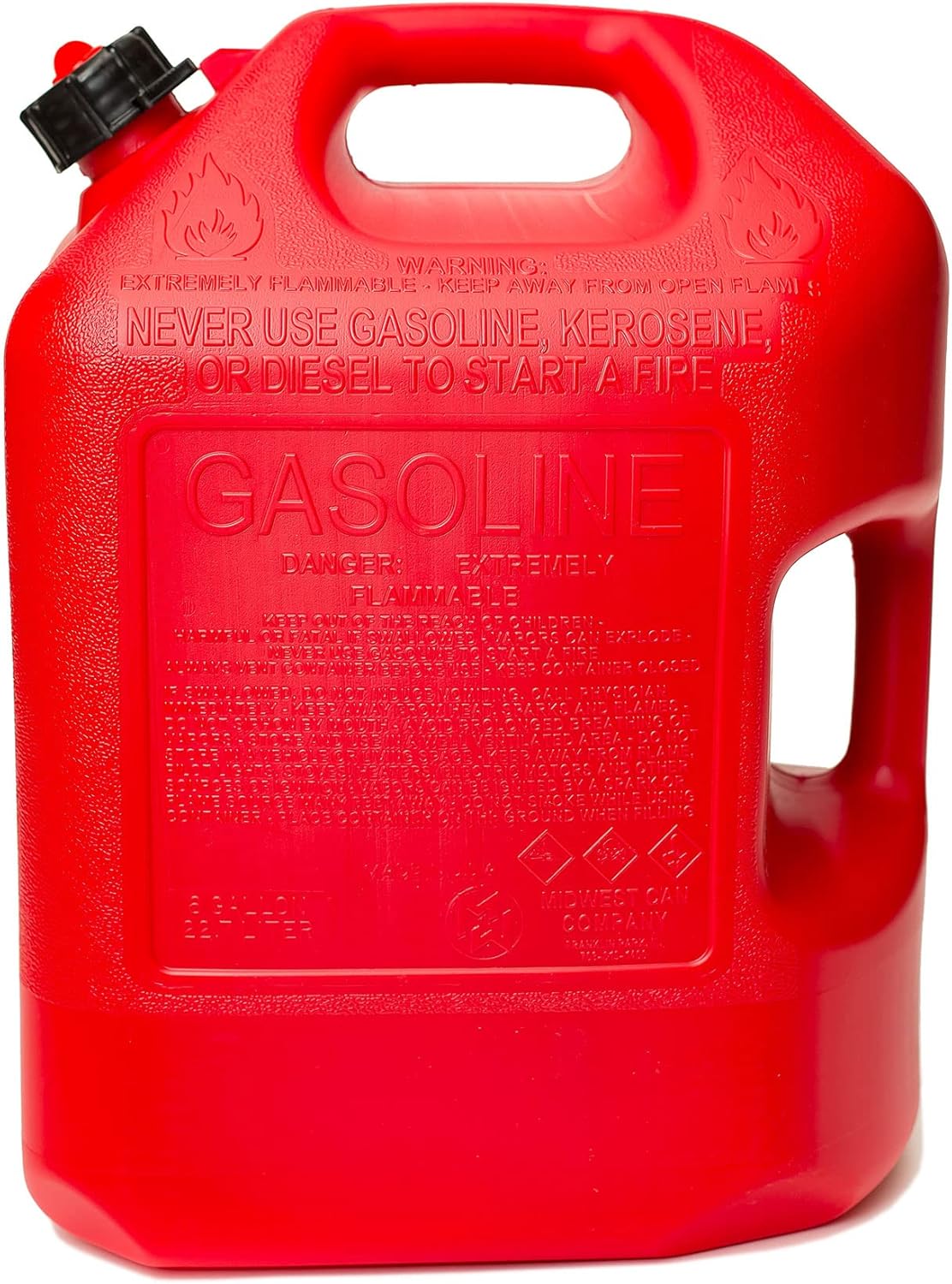 6 Gallon Gasoline Can with Auto Shut Off Spout B7728