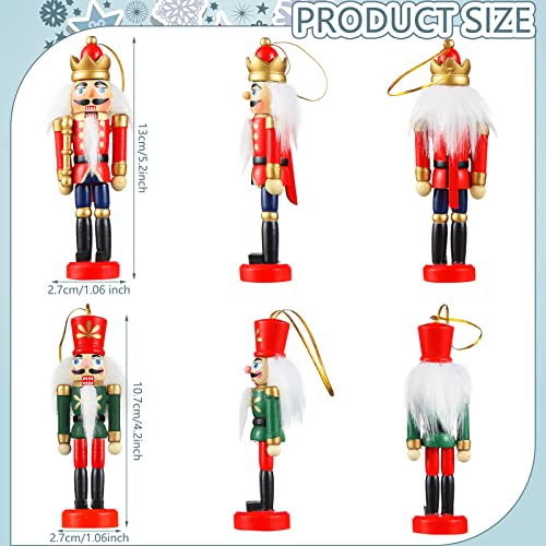 12 Pcs Small Wooden Nutcracker Ornament G867