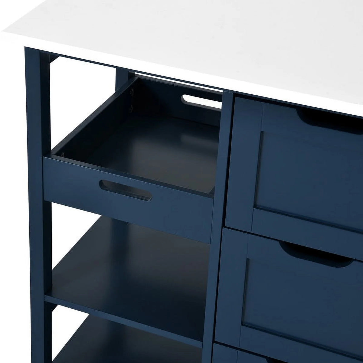 3 Tier Rolling Kitchen Island Cart with Storage W552548