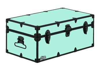 32 x 18 x 13.5 Inches Footlocker Trunk with Black Trim Q5812