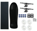Black 30" Complete Skateboard with Hollow Silver Trucks and 58mm White Wheels C304446