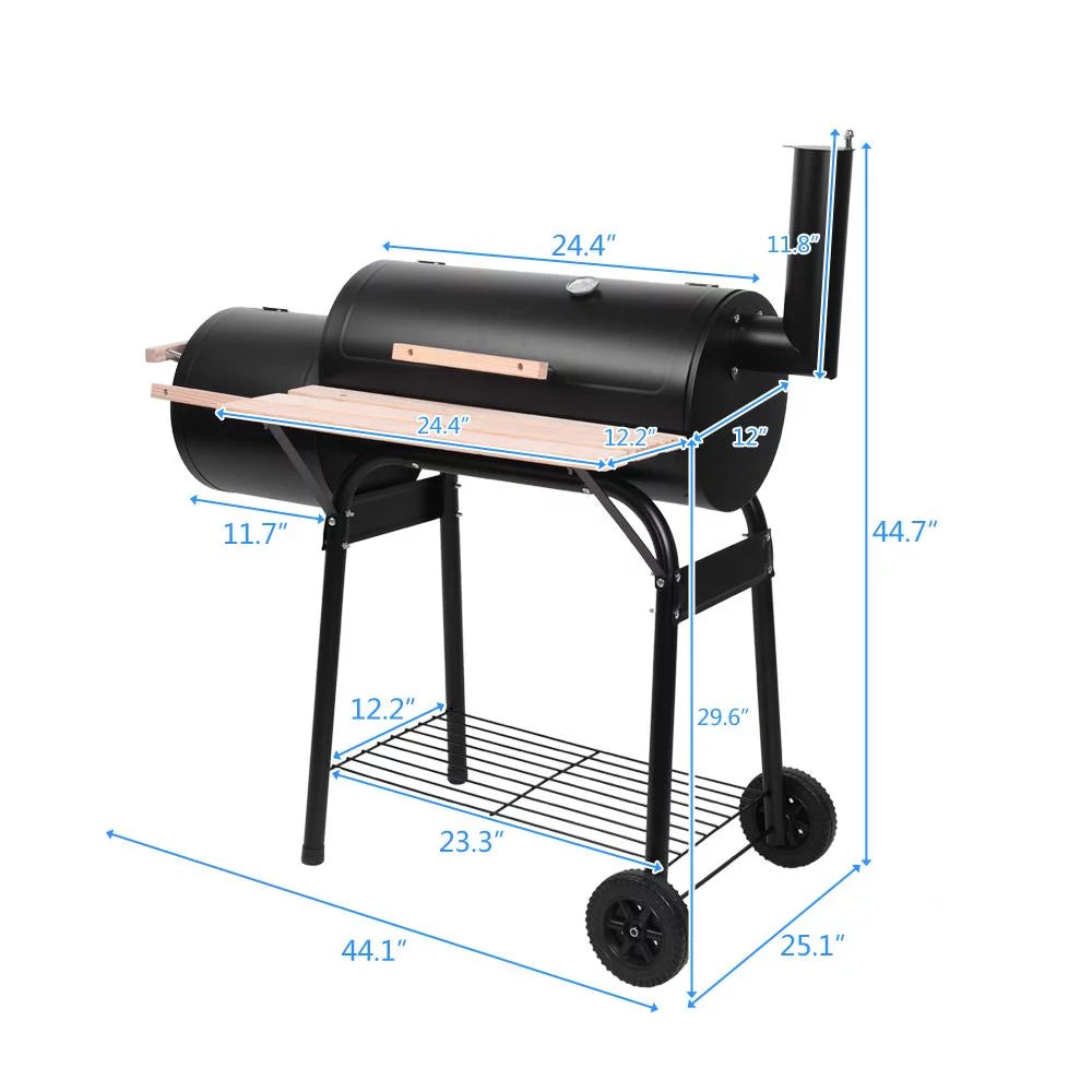 Charcoal Grill Offset Smoker B9888