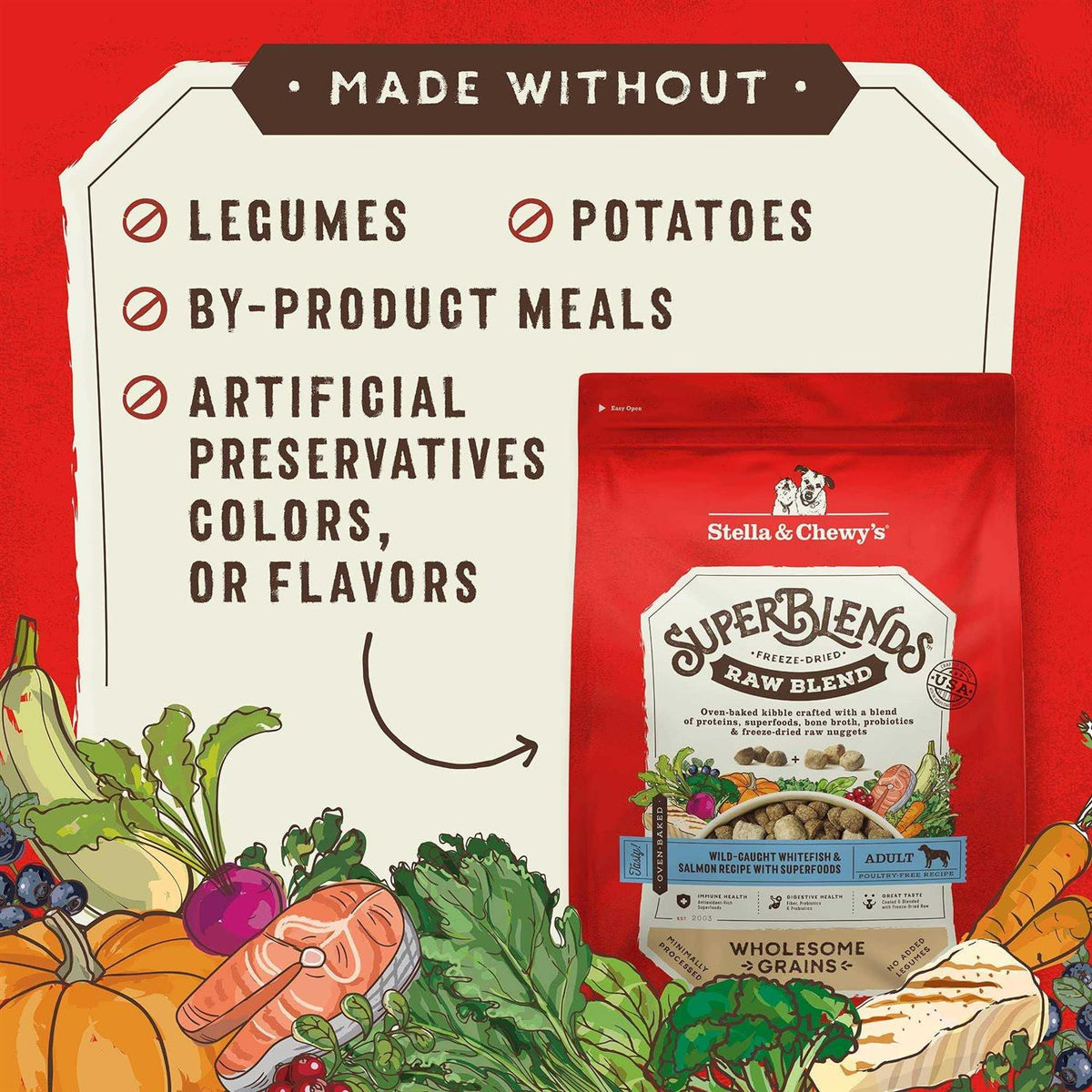 Whitefish & Salmon Recipe with Superfoods Pet Supplies Q730164