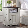 20" Farmhouse End Table with Charging Station B21495