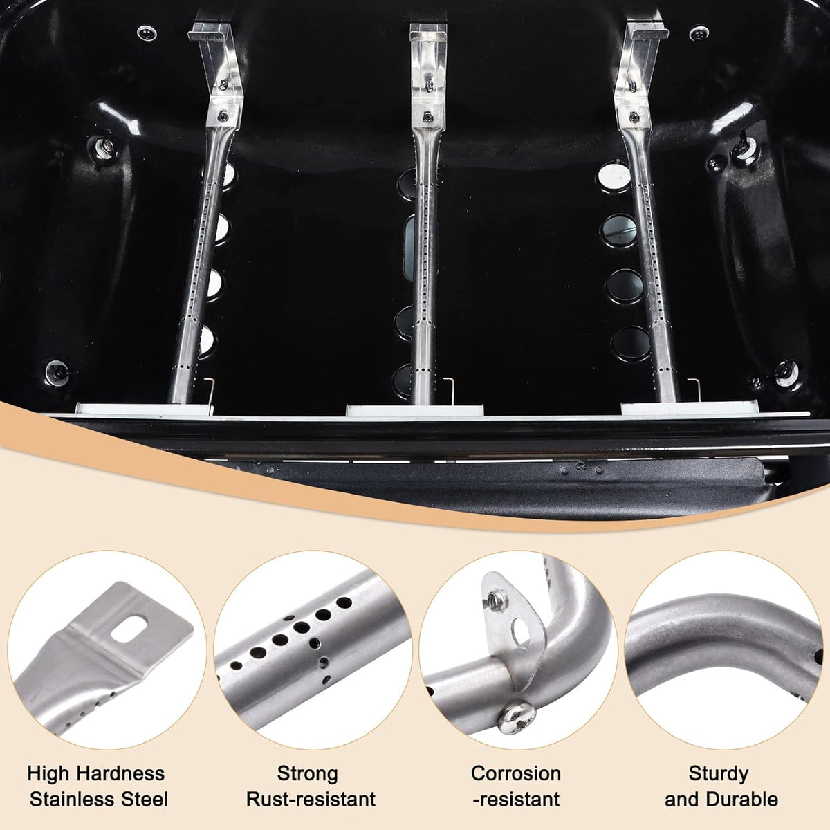 3-PACK Grill Heat Plates and Burner Tubes T134345