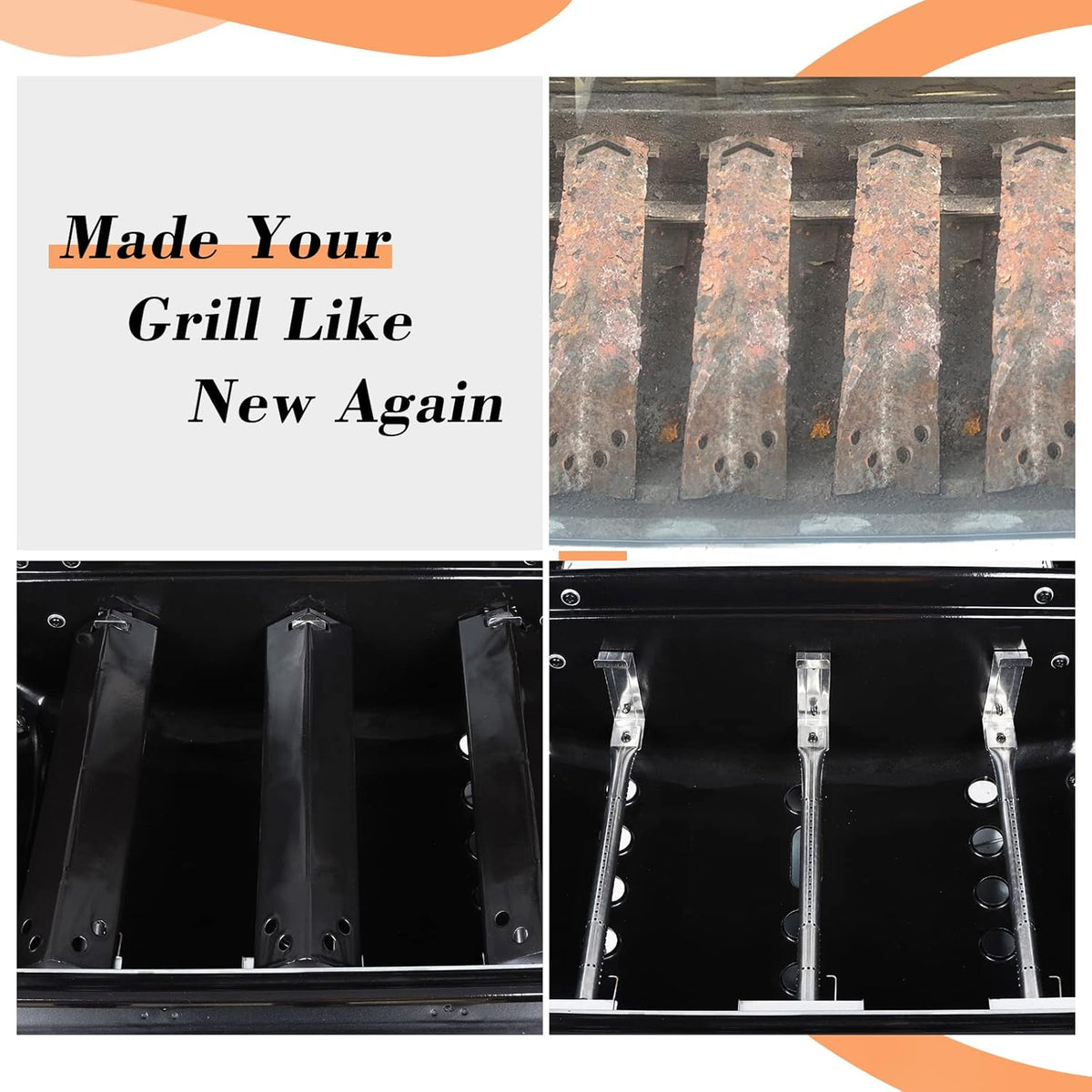 3-PACK Grill Heat Plates and Burner Tubes T134345