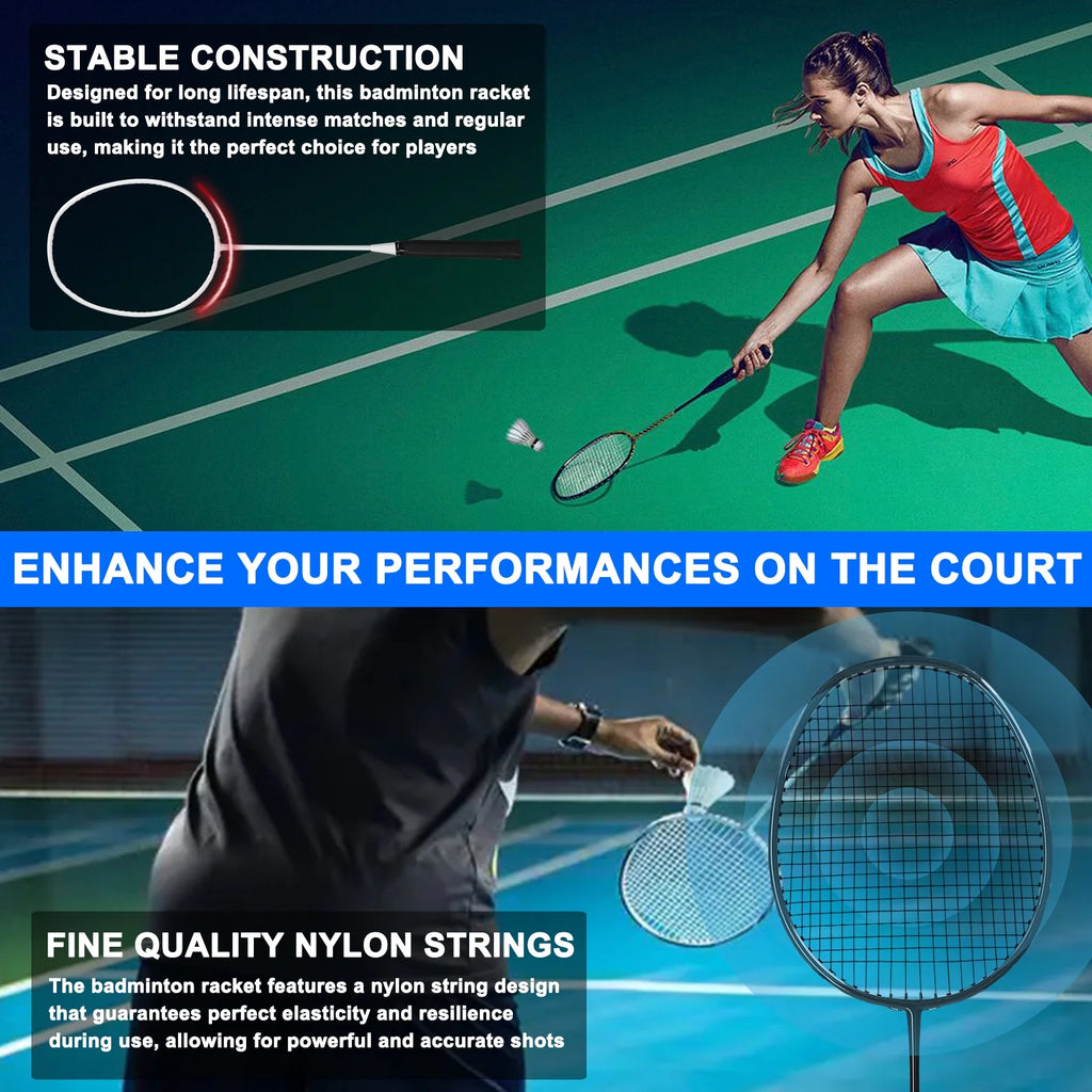 Sports Badminton Racquets Set Lightweight 2 Player Racket Sets Z2375