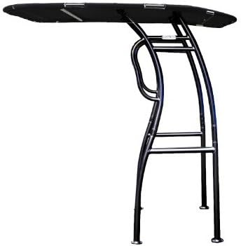 White Powder Coat - Black Canopy Collapsible Center Console Fishing Boat Canopy X869045
