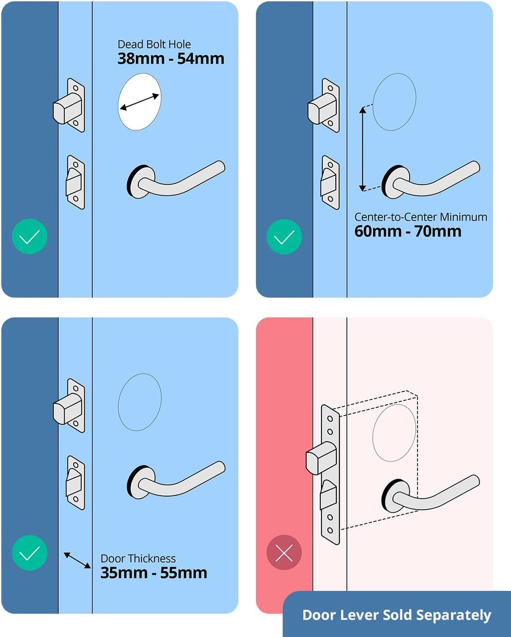 Smart Lock Touch & Wi-Fi Fingerprint Scanner Keyless Entry Door Lock Z55330