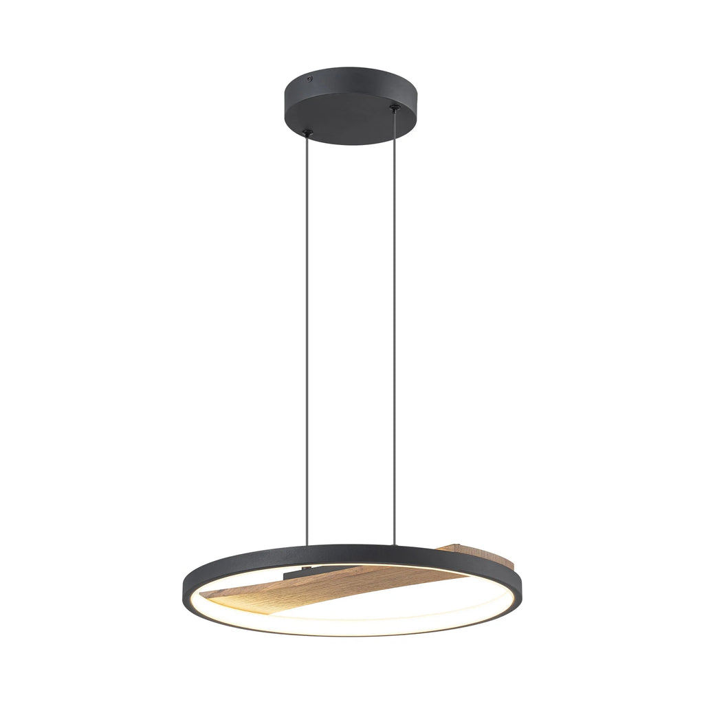 LED Circle Round Wood Pendant Y103365