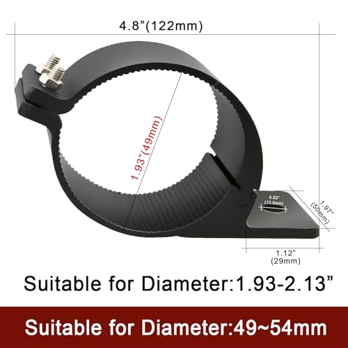 Round Tube Clamp Mounting Kit Aluminum Alloy Bracket for Off-Road Lights (1.57~1.77" Clamp) F57944