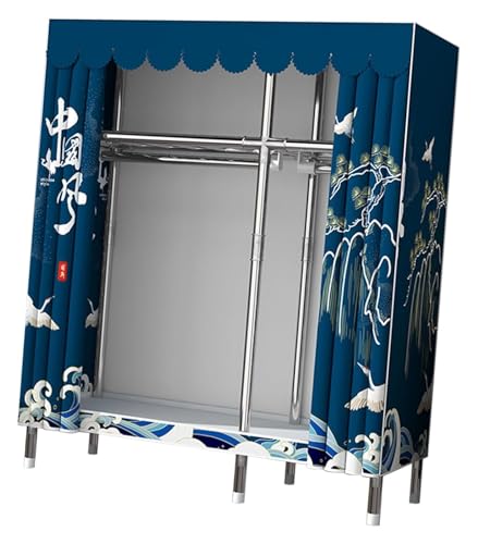 Portable Freestanding Fabric Wardrobe with Clothes Rail And Shelves L467