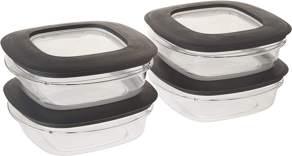 4 Pack Grey 3 Cup Food Storage Container A299