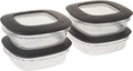 4 Pack Grey 3 Cup Food Storage Container A299