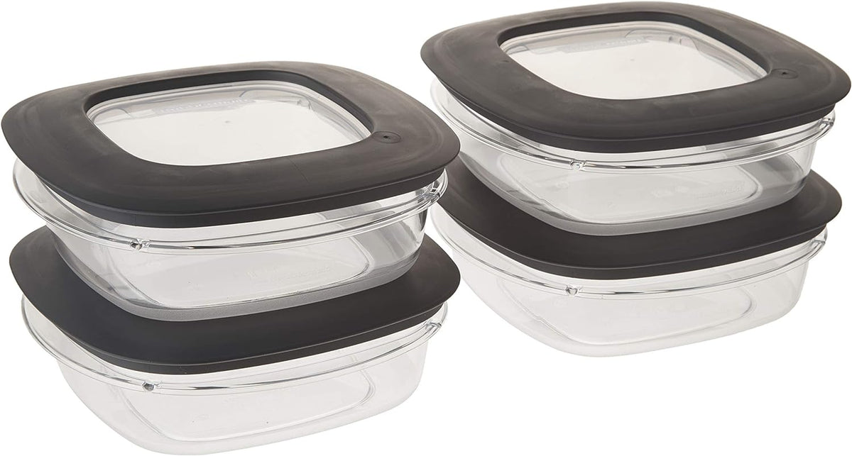 4 Pack Grey 3 Cup Food Storage Container A299