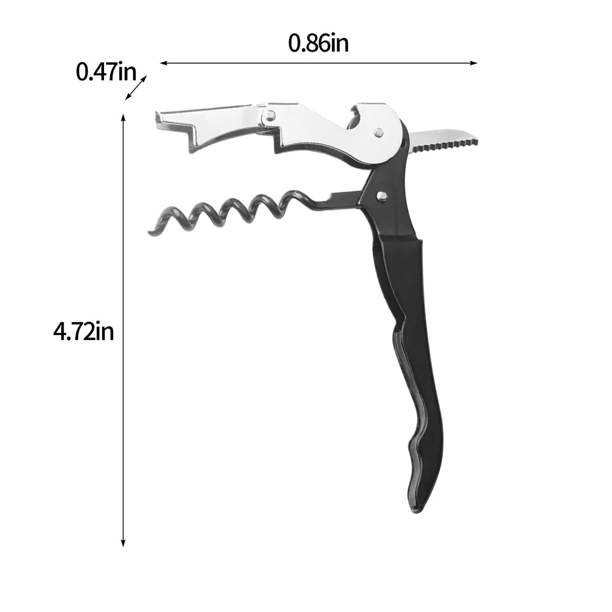Manual Bottle Opener Double Hinged with Foil Cutter L417917